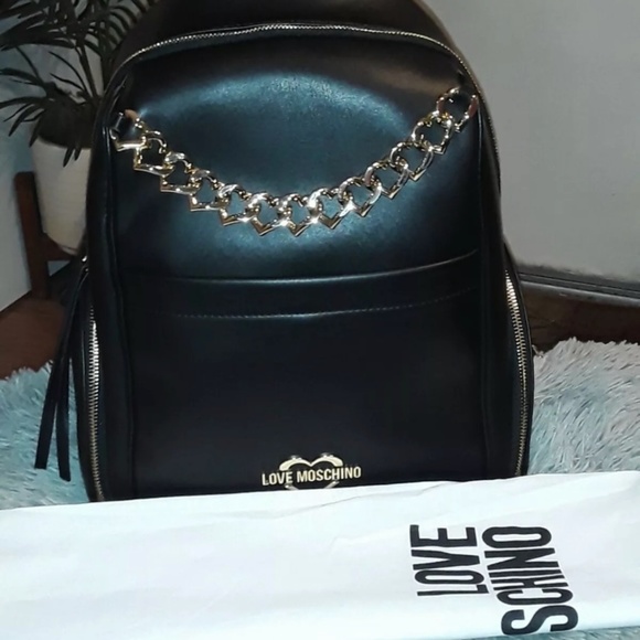 NWT Love Moschino Black Backpack Set - Picture 3 of 6